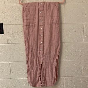 Pink Linen Skirt